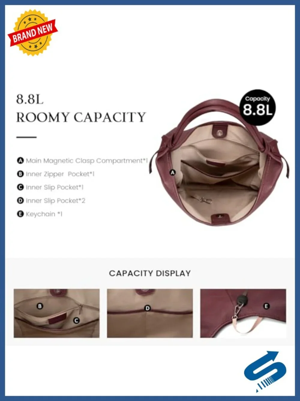 Genuine Leather Slouchy Hobo Bag Tote Shoulder Satchel